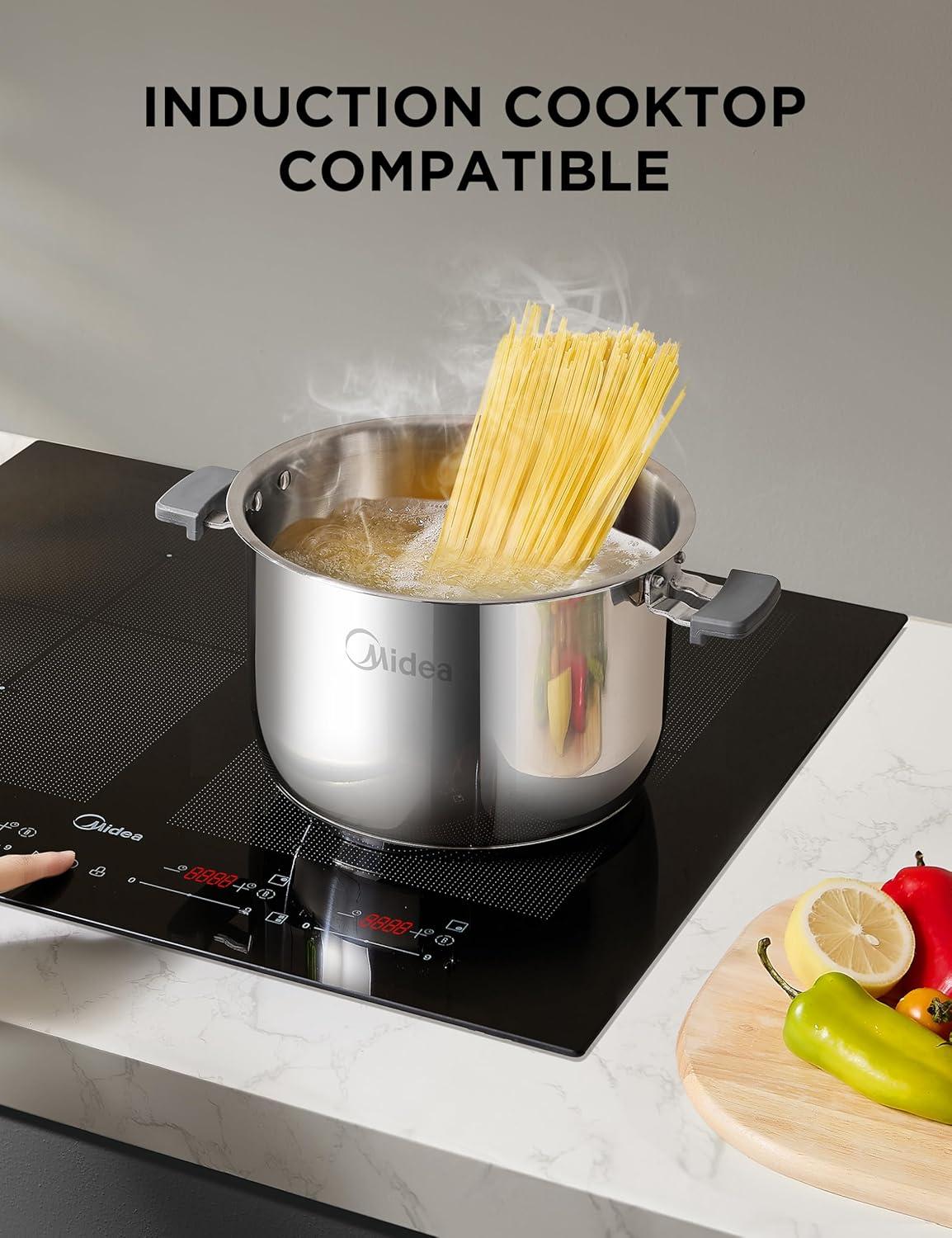 image:imageMidea 10in1 Electric Pressure Cooker with Slow Cooker Steamer Saute Sous Vide and Bake Modes Stovetop amp Oven Safe Stainless Steel Pot 6 Quarts