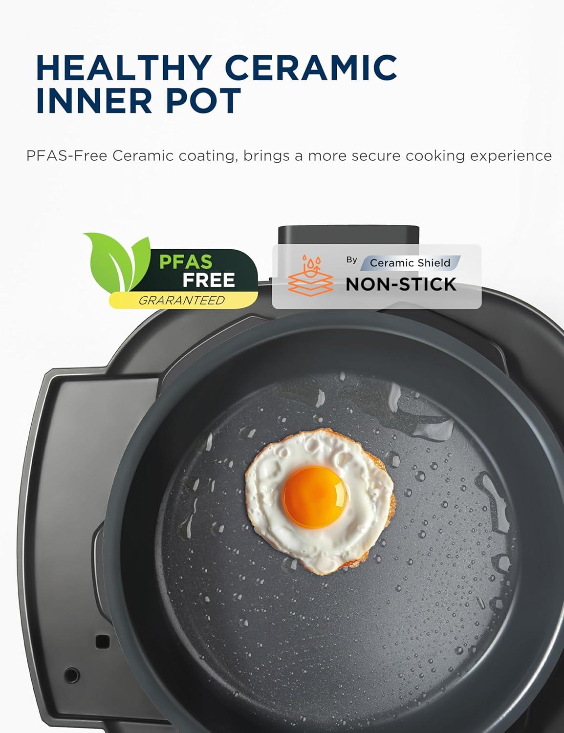 image:imageMidea 12in1 Electric Pressure Cooker 8 Quarts 12 Presets MultiFunctional Programmable Slow Cooker Rice Cooker Steamer Saut Pan Yogurt Maker and More Stainless SteelBlack