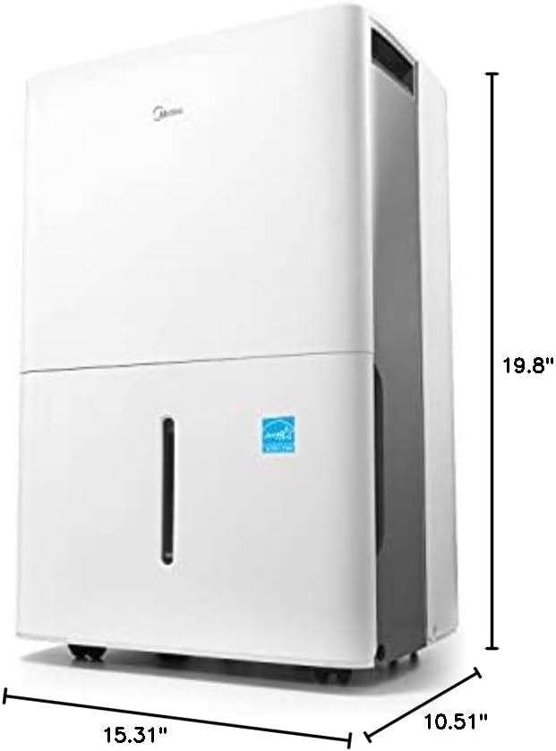 image:imageMidea 1500 Sq Ft Energy Star Certified Dehumidifier With Reusable Air Filter 22 Pint  Ideal For Basements Large amp Medium Sized Rooms And Bathrooms White1 500 Sq Ft  WiFi