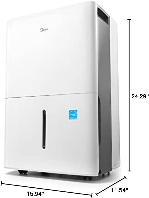 image:imageMidea 1500 Sq Ft Energy Star Certified Dehumidifier With Reusable Air Filter 22 Pint  Ideal For Basements Large amp Medium Sized Rooms And Bathrooms White3 000 Sq Ft  WiFi