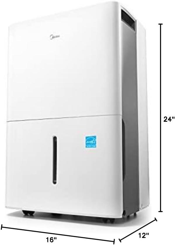 image:imageMidea 4500 Sq FtDehumidifier for Basement With Reusable Air Filter 50 Pint Ideal For Basements Large amp Medium Sized Rooms And Bathrooms White4 500 Sq Ft with Pump WiFi