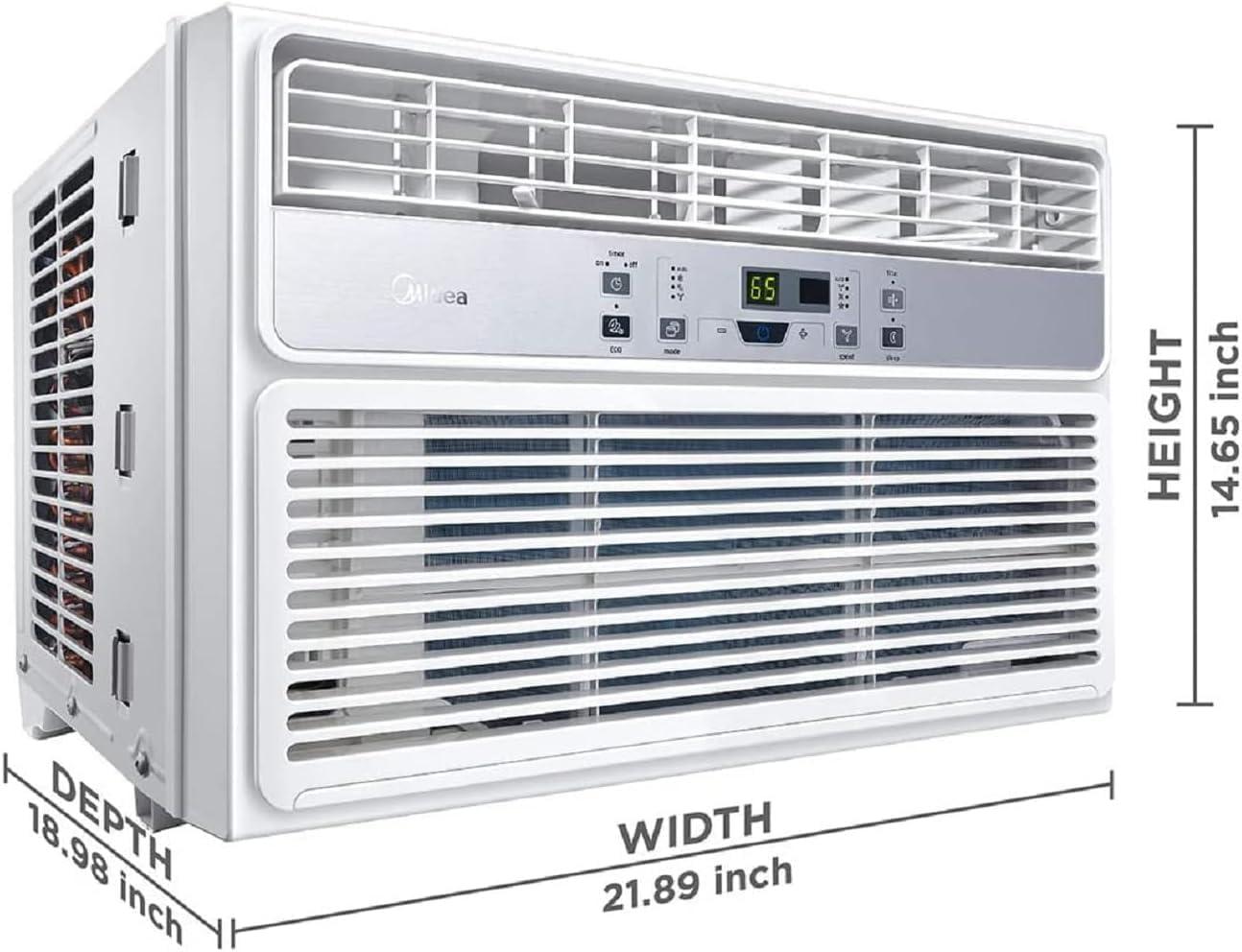 image:imageMidea 5000 BTU EasyCool Small Window Air Conditioner Cool up to 150 Sq Ft with EasytoUse Mechanical Controls and Reusable Filter Perfect for Small Bedroom Living Room Home Office8 000 BTU Electronic Control