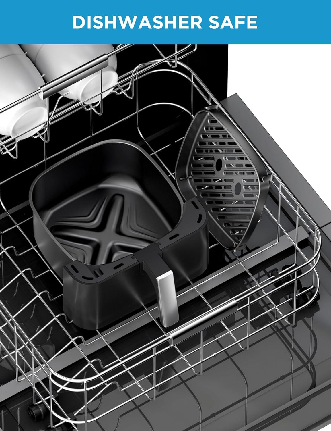 image:imageMidea Air Fryer 55 Quart with SeeThru Window Rapid Air Technology 9 Preset Menus for Quick and Easy Meals1 Minute Button and Favorite Function 90 less oilBlack with SeeThru Window