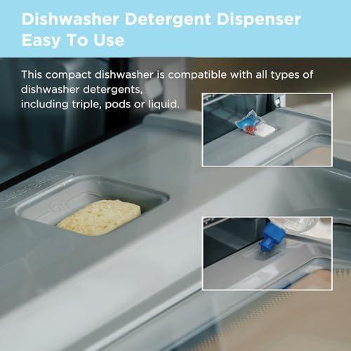 image:imageMidea MDC17P4CWW Portable Countertop Mini 132Gal Builtin Water Tank Baby Care No Hookup Needed 360 Dual SprayHighTemp wash Dishwasher for Apartmentsamp RVs White WholeBaby Care