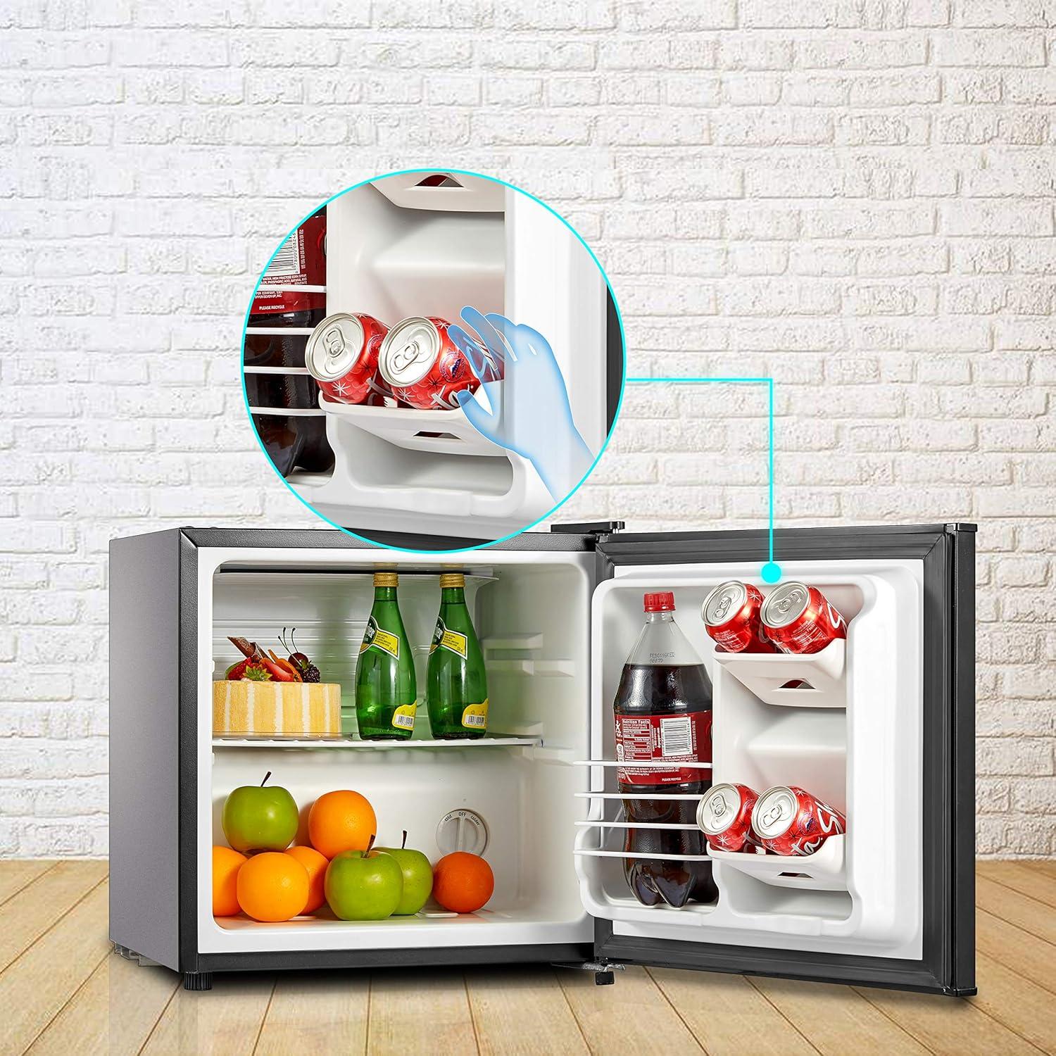 image:imageMidea MERM33S1AST Mini Fridge 33 Cuft Compact Fridge with Internal Light Adjustable Thermostat Reversible Door Low Noise for Dorm Office Bedroom Stainless SteelBlack
