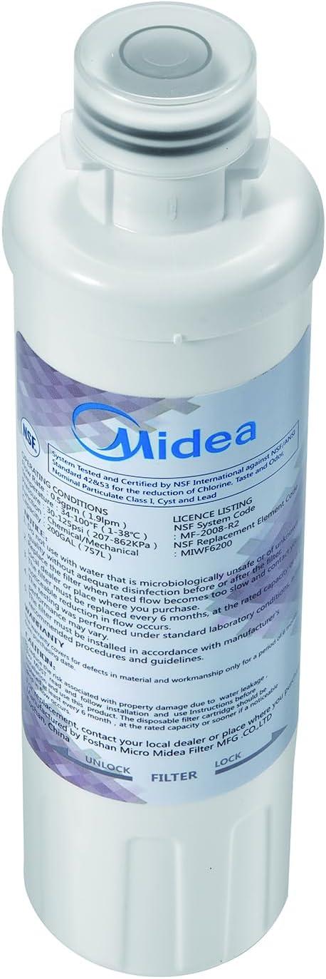 image:imageMidea MIWF8200 Twistin Refrigerator Water Filter 200 Gallon Compatible with Midea French Door Refrigerator MRF29D3AST MRF29D6AST MRF29D9BSTMIWF6200