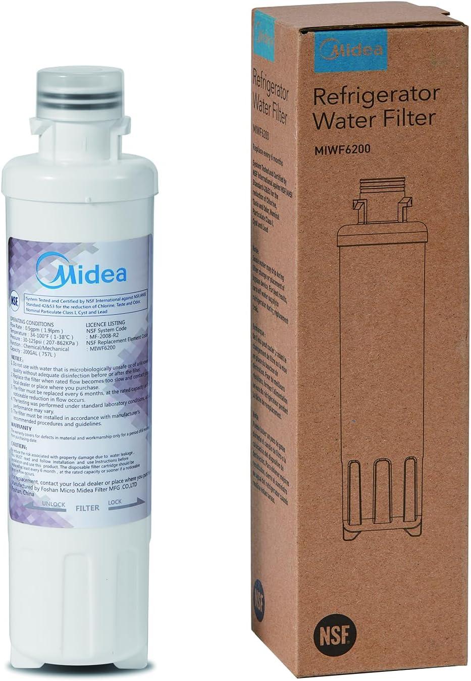 image:imageMidea MIWF8200 Twistin Refrigerator Water Filter 200 Gallon Compatible with Midea French Door Refrigerator MRF29D3AST MRF29D6AST MRF29D9BSTMIWF6200