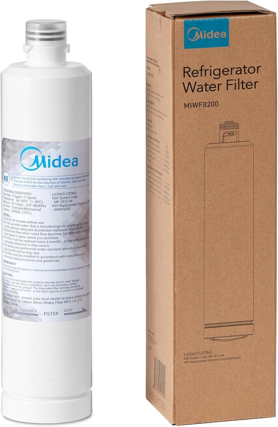 image:imageMidea MIWF8200 Twistin Refrigerator Water Filter 200 Gallon Compatible with Midea French Door Refrigerator MRF29D3AST MRF29D6AST MRF29D9BSTMIWF8200