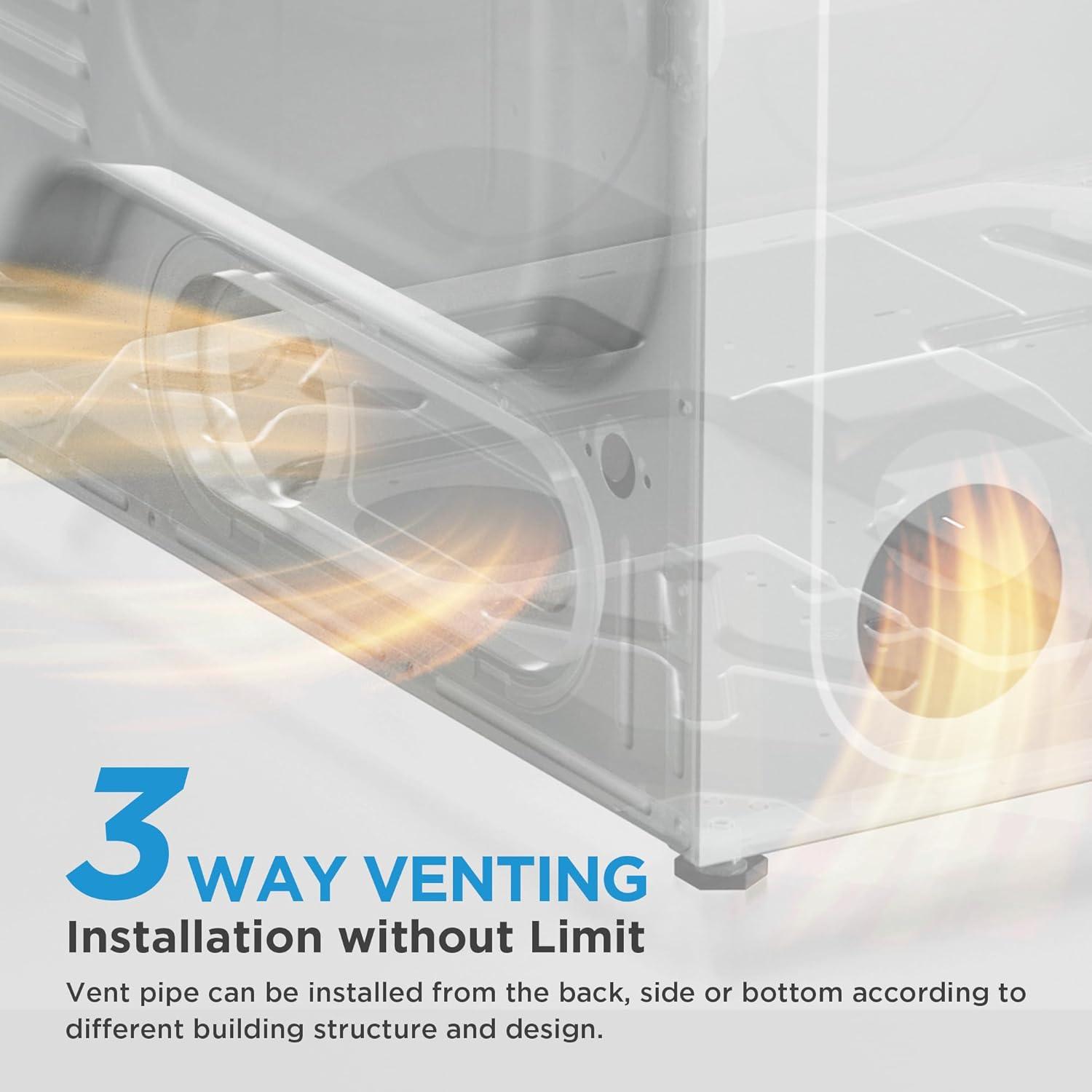 image:imageMidea MLE45N1AWW Front Load Electric Dryer Matching with Stainless Steel Sensor Dry Wrinkle Care Touch Control 10 Total Cycles 80 Cuft WhiteElectric Dryer