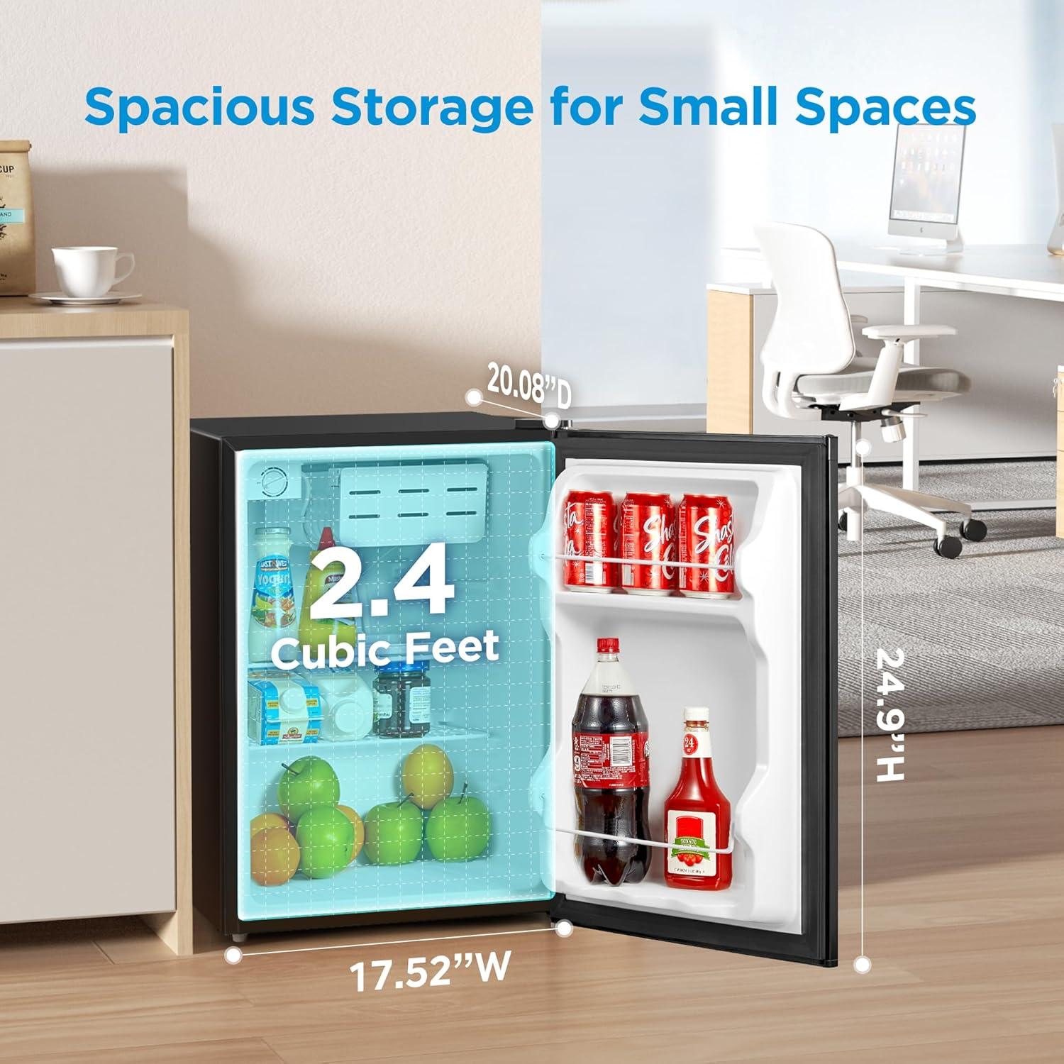 image:imageMidea WHS65LB1 Compact Single Reversible Door Refrigerator 16 Cubic Feet0045 Cubic Meter BlackBlack