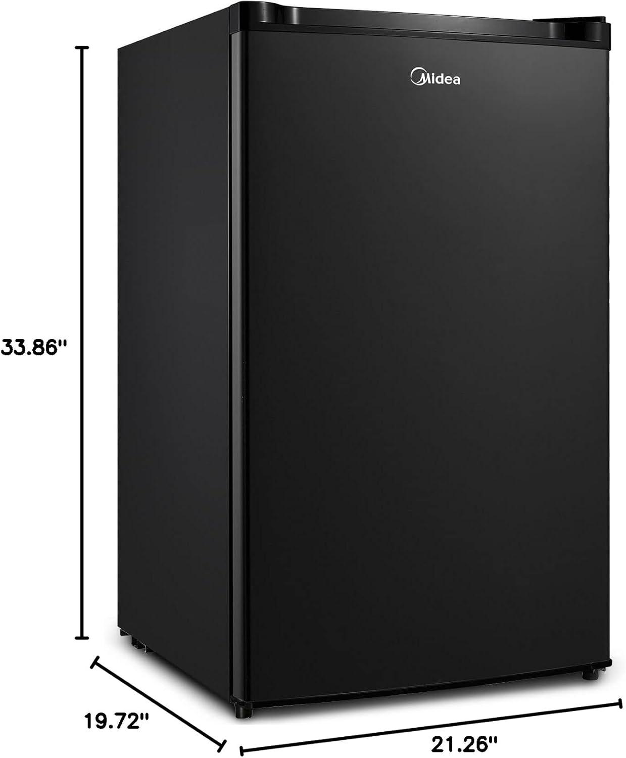 image:imageMidea WHS65LB1 Compact Single Reversible Door Refrigerator 16 Cubic Feet0045 Cubic Meter BlackBlack