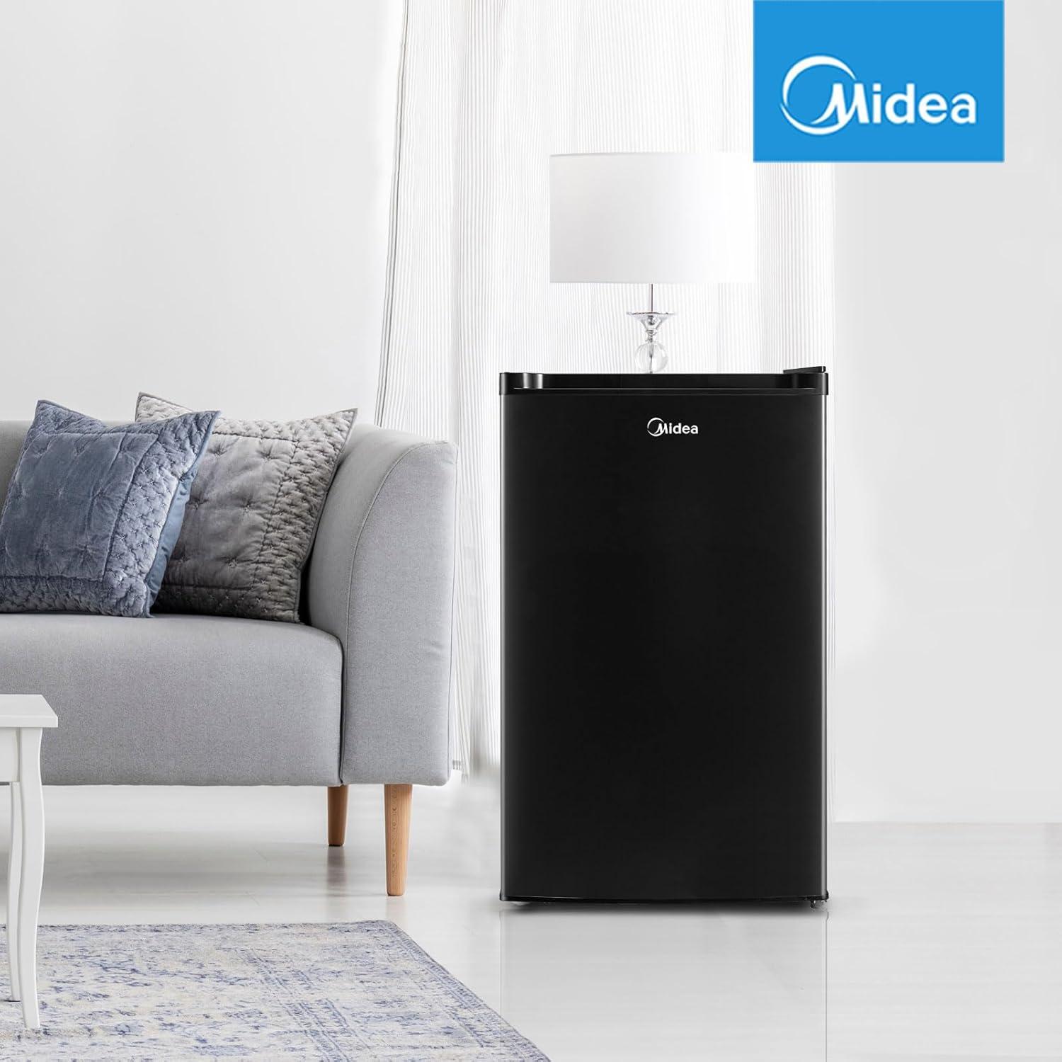 image:imageMidea WHS65LB1 Compact Single Reversible Door Refrigerator 16 Cubic Feet0045 Cubic Meter BlackBlack