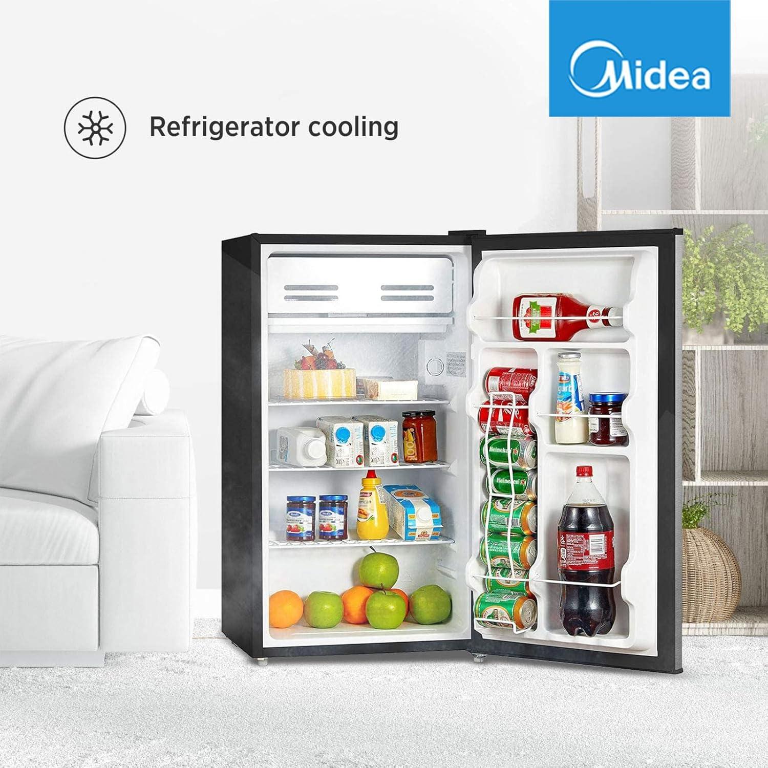 image:imageMidea WHS65LB1 Compact Single Reversible Door Refrigerator 16 Cubic Feet0045 Cubic Meter BlackBlack
