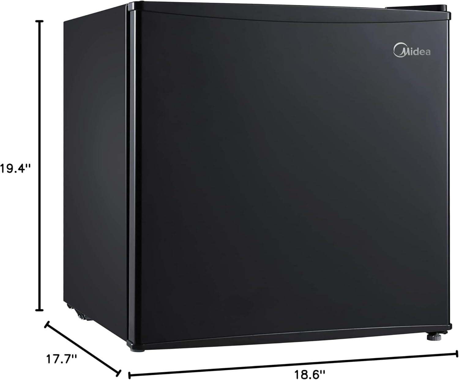image:imageMidea WHS65LB1 Compact Single Reversible Door Refrigerator 16 Cubic Feet0045 Cubic Meter BlackBlack