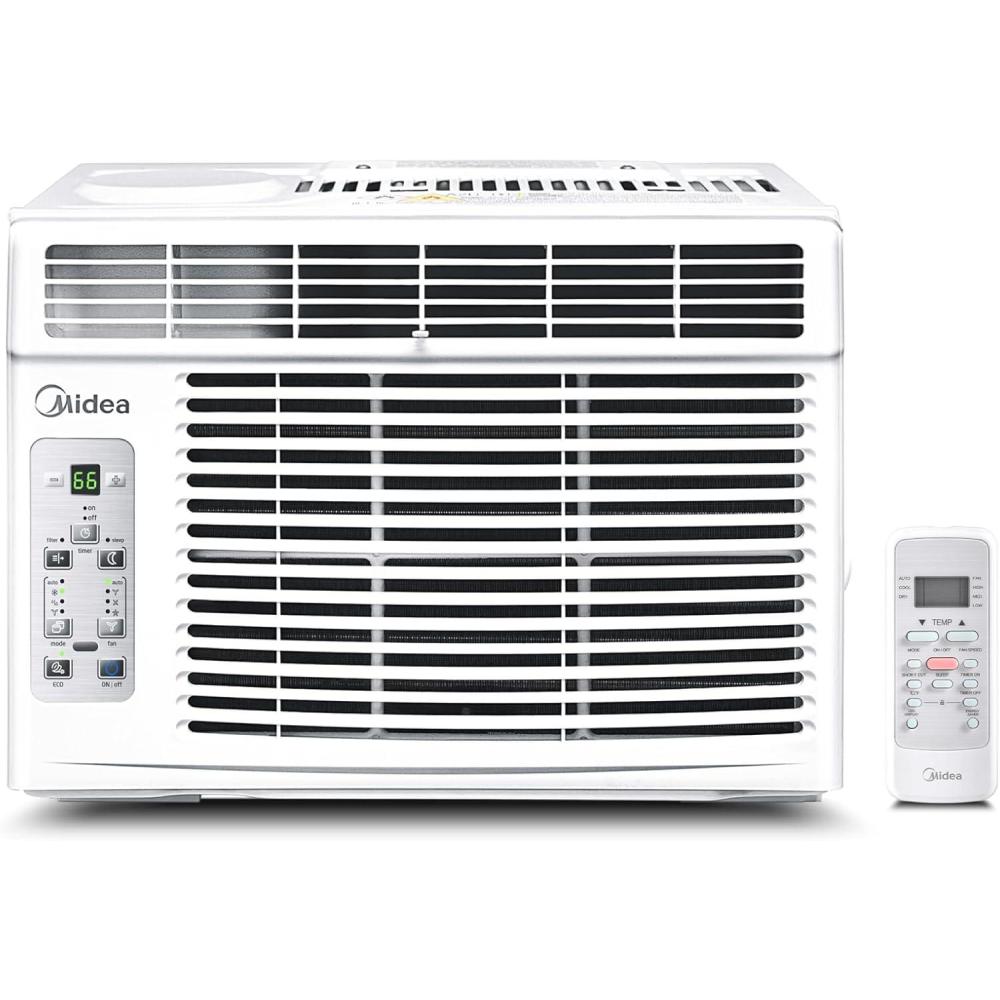image:imageMidea 5000 BTU EasyCool Small Window Air Conditioner Cool up to 150 Sq Ft with EasytoUse Mechanical Controls and Reusable Filter Perfect for Small Bedroom Living Room Home Office6 000 BTU Electronic Control