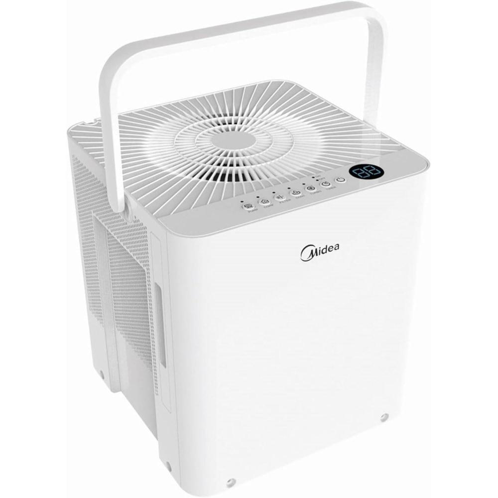 image:imageMidea Cube 35 Pint Dehumidifier for Basement and Rooms at Home for up to 3500 Sq Ft Smart Control Compatible with Alexa White Drain Hose Included4 500 Sq Ft with Pump