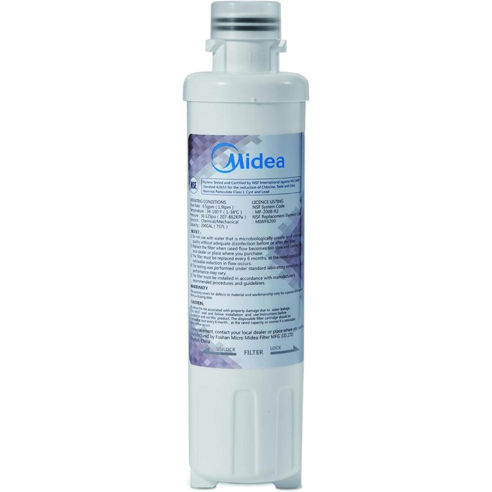 image:imageMidea MIWF8200 Twistin Refrigerator Water Filter 200 Gallon Compatible with Midea French Door Refrigerator MRF29D3AST MRF29D6AST MRF29D9BSTMIWF6200