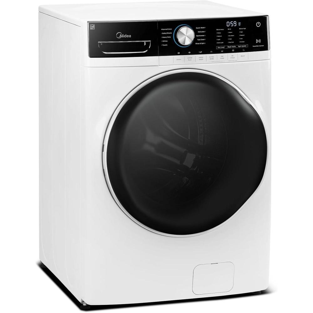 image:imageMidea MLH45N1AWW FullAutomatic Washing Machine Front Load Washer Vibration Control PreSoak Speed Wash 10 Cycles ENERGY STAR Certified 45 CuFt White