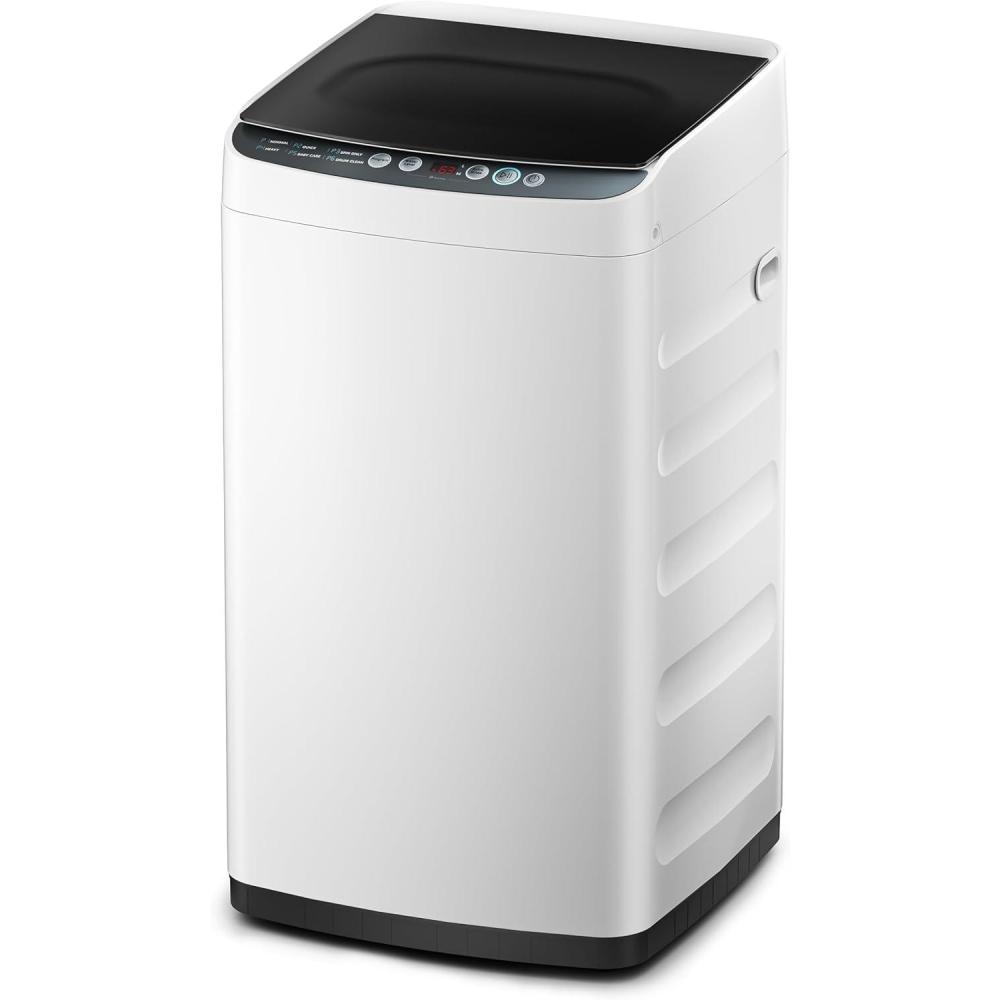 image:imageMidea Portable Washing Machine 09 cu ft with 6 Cycles Drum Clean Quick Stainless Steel Tub Transparent Lid LED Display Washing Machine White09 cu ft