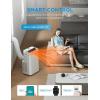 Midea 10,000 BTU ASHRAE (7,100 BTU SACC) Portable Air Conditioner, Smart Control, Cools up to 300 Sq. Ft., with Dehumidifier & Fan mode, Easy- to-use Remote Control & Window Installation Kit Included(14 000 BTU with Heat)