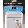 Midea 10,000 BTU ASHRAE (7,100 BTU SACC) Portable Air Conditioner, Smart Control, Cools up to 300 Sq. Ft., with Dehumidifier & Fan mode, Easy- to-use Remote Control & Window Installation Kit Included(14 000 BTU-Smart)