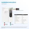 Midea 13KW Electric Tankless Water Heater, Touch Control, Wi-Fi Control, LED Display, Child Mode, 240 Volts with Automatic Power Modulation, On-demand Hot Water, White(13KW)