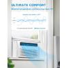 Midea 18,000 BTU Smart Inverter Window Air Conditioner with APP, Alexa Control, 208/230V AC Unit Cools up to 1,000 Sq. Ft, Quiet Operation, Energy Saving, Remote & Easy Installation Kit, White(Inverter AC)