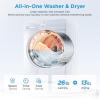 Midea 24 Inch Washer and Dryer Combo, All in One Washer and Dryer 2.7 cu.ft 26lbs, Ventless Washing Machine, Steam Care, Overnight Dry, 1400 RPM, 16 Cycles Front Load Washer, Full-Automatic, White