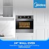 Midea 24″ Single Electronic Wall Oven, 2.5 Cu. Ft.-Capacity, Built-in Oven with 8-in-1 Cooking Modes, Stainless Steel(2.5 Cu.ft Wall Oven)
