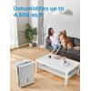 Midea 4,500 Sq. Ft.Dehumidifier for Basement, With Reusable Air Filter 50 Pint – Ideal For Basements, Large & Medium Sized Rooms, And Bathrooms (White)(4 500 Sq. Ft. – WiFi)