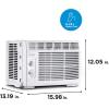 Midea 5,000 BTU EasyCool Small Window Air Conditioner – Cool up to 150 Sq. Ft. with Easy-to-Use Mechanical Controls and Reusable Filter, Perfect for Small Bedroom, Living Room, Home Office(5 000 BTU)