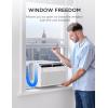 Midea 6,000 BTU U Shaped Smart Inverter Window Air Conditioner – Cools 250 Sq Ft, Ultra Quiet with Open Window Operation – Alexa/Google Assistant Compatible, 37% Energy Savings, Remote (2026 Edition)(8 000 BTU (Updated))