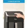 Midea Air Fryer 5.5 Quart with See-Thru Window, Rapid Air Technology, 9 Preset Menus for Quick and Easy Meals,1 Minute Button and Favorite Function, 90% less oil(Black with See-Thru Window)