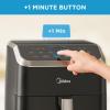 Midea Air Fryer 5.5 Quart with See-Thru Window, Rapid Air Technology, 9 Preset Menus for Quick and Easy Meals,1 Minute Button and Favorite Function, 90% less oil(Black)