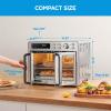 Midea Flexify French Door Toaster Oven Air Fryer Combo, 26.4 QT, Extra Large Air Fryer Countertop Oven 10-in-1 Combo, 25% Faster Cooking and 90% Less Oil, Stainless Steel