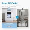 Midea MDC17P4CWW Portable Countertop Mini 1.32Gal Built-in Water Tank, Baby Care, No Hookup Needed, 360° Dual Spray,High-Temp wash, Dishwasher for Apartments& RVs, White, Whole(Auto Door Open)