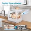 Midea MDC17P4CWW Portable Countertop Mini 1.32Gal Built-in Water Tank, Baby Care, No Hookup Needed, 360° Dual Spray,High-Temp wash, Dishwasher for Apartments& RVs, White, Whole(Auto Door Open)