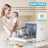 Midea MDC17P4CWW Portable Countertop Mini 1.32Gal Built-in Water Tank, Baby Care, No Hookup Needed, 360° Dual Spray,High-Temp wash, Dishwasher for Apartments& RVs, White, Whole(Baby Care)