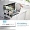 Midea MDC22P2ASS Countertop Dishwasher, 6 Place Settings & 6+2 Washing Cycles Portable Dishwashers, Energy Star Dish Washer for Dorm, RV & Apartment, Silver(Silver)