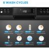 Midea MDC22P2ASS Countertop Dishwasher, 6 Place Settings & 6+2 Washing Cycles Portable Dishwashers, Energy Star Dish Washer for Dorm, RV & Apartment, Silver(Black)