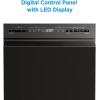 Midea MDF18A1AWW Built-in Dishwasher with 8 Place Settings, 6 Washing Programs, Stainless Steel Tub, Heated Dry, Energy Star, White(Black)