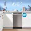 Midea MDF18A1AWW Built-in Dishwasher with 8 Place Settings, 6 Washing Programs, Stainless Steel Tub, Heated Dry, Energy Star, White(Stainless Steel)