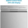 Midea MDF18A1AWW Built-in Dishwasher with 8 Place Settings, 6 Washing Programs, Stainless Steel Tub, Heated Dry, Energy Star, White(Stainless Steel)