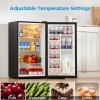 Midea MERM33S1ABB Mini Fridge, 3.3 Cu.ft Compact Fridge with Internal Light, Adjustable Thermostat, Reversible Door, Low Noise for Dorm, Office, Bedroom Black(Black)