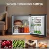 Midea MERM33S1AST Mini Fridge, 3.3 Cu.ft Compact Fridge with Internal Light, Adjustable Thermostat, Reversible Door, Low Noise for Dorm, Office, Bedroom, Stainless Steel(Steel Gray)