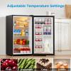 Midea MERM33S1AST Mini Fridge, 3.3 Cu.ft Compact Fridge with Internal Light, Adjustable Thermostat, Reversible Door, Low Noise for Dorm, Office, Bedroom, Stainless Steel(Silver)