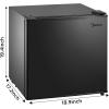 Midea MERM33S1AST Mini Fridge, 3.3 Cu.ft Compact Fridge with Internal Light, Adjustable Thermostat, Reversible Door, Low Noise for Dorm, Office, Bedroom, Stainless Steel(Black)