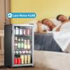 Midea MERV115T3AST 115 Cans Beverage Refrigerator with Adjustable Temperature, Removable Glass Shelf, LED Light, Silver(115 Cans)