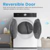 Midea MLE45N1AWW Front Load Electric Dryer Matching, with Stainless Steel Sensor Dry, Wrinkle Care, Touch Control, 10 Total Cycles, 8.0 Cu.ft, White(Electric Dryer)