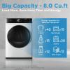 Midea MLE45N1AWW Front Load Electric Dryer Matching, with Stainless Steel Sensor Dry, Wrinkle Care, Touch Control, 10 Total Cycles, 8.0 Cu.ft, White(Gas Dryer)